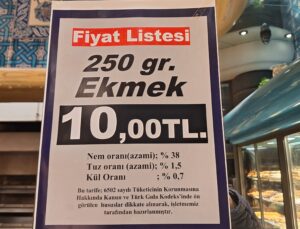 İstanbul’da Ekmek 10 TL Oldu