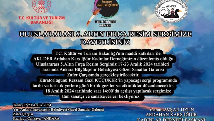 AKI-DER 5. Altın Fırça Resim Sergisi 17-23 Aralık’ta