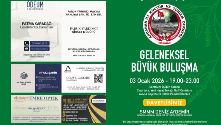 İstanbul Ardahan İl Derneği Dayanışma Gecesi Yapacak