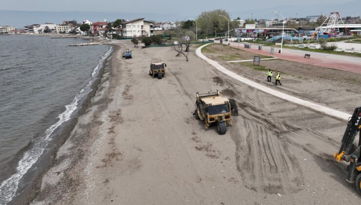 Bursa’da plajlar yaza hazır hale getiriliyor