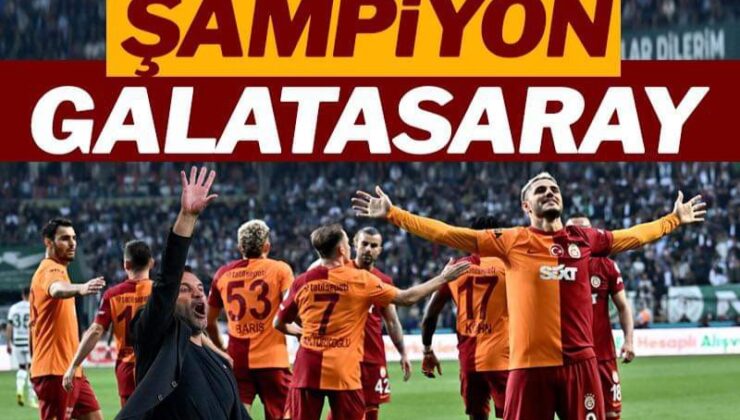 Süper Lig’de Şampiyon Galatasaray Oldu