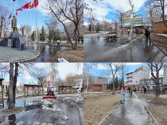 Ardahan’da Belediye Ekiplerinin Bahar Temizliği