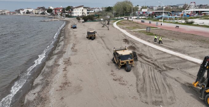 Bursa’da plajlar yaza hazır hale getiriliyor